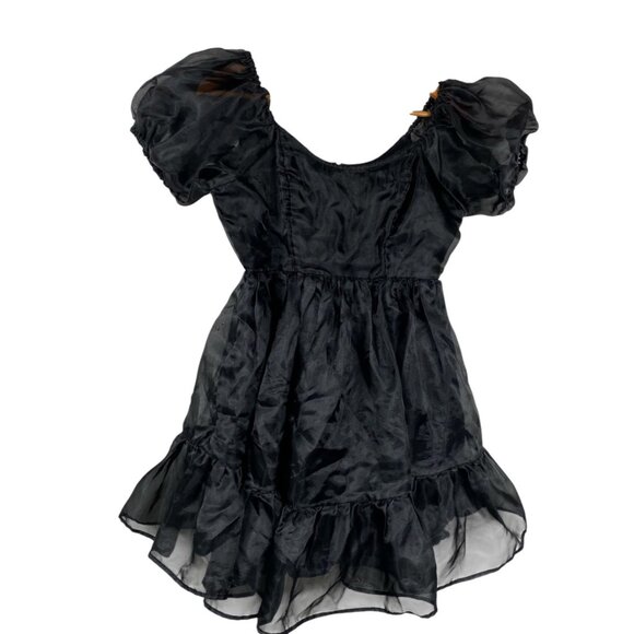Hot Topic Thorn & Fable Whimigoth Dark Fairy Coquette Halloween Dress Black Sz L - Picture 1 of 12